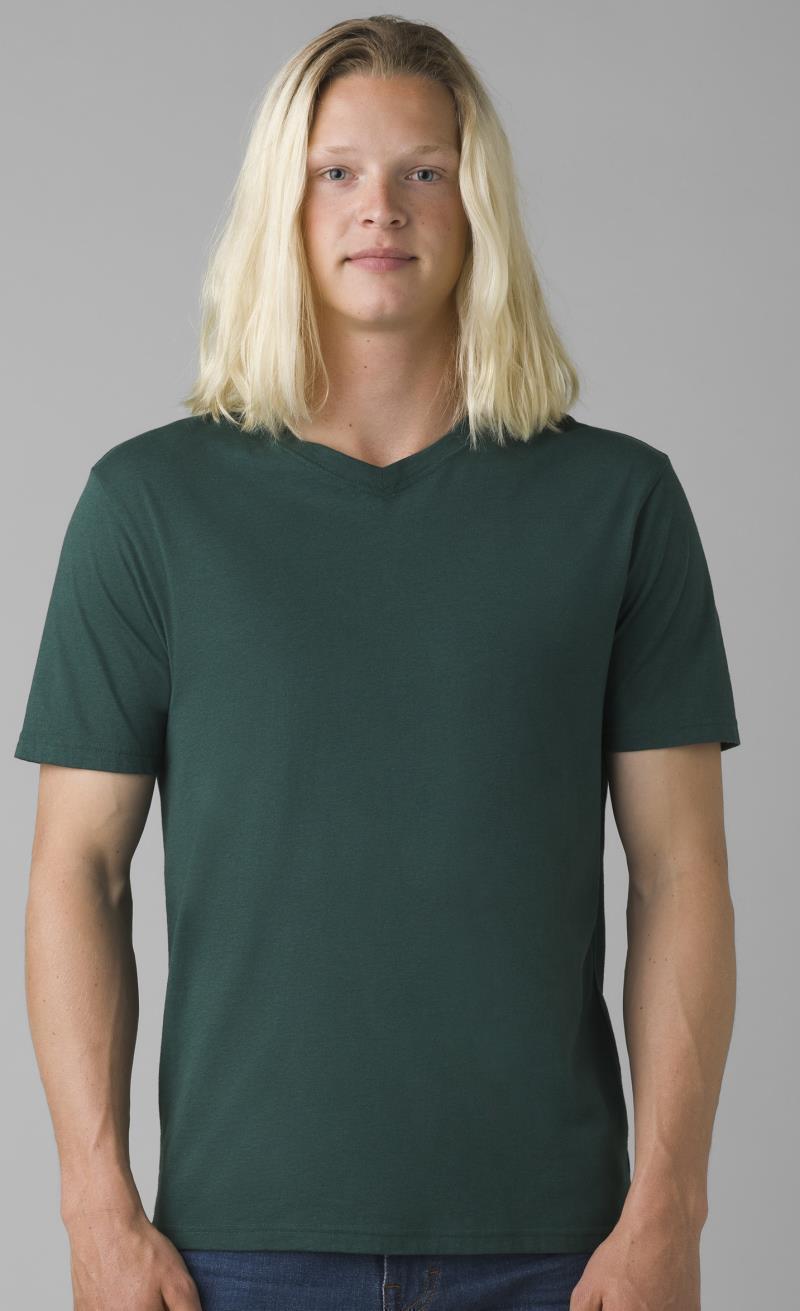 prAna V-Neck SS T-Shirt - Tall - Mens - Deep Pine Heather 2