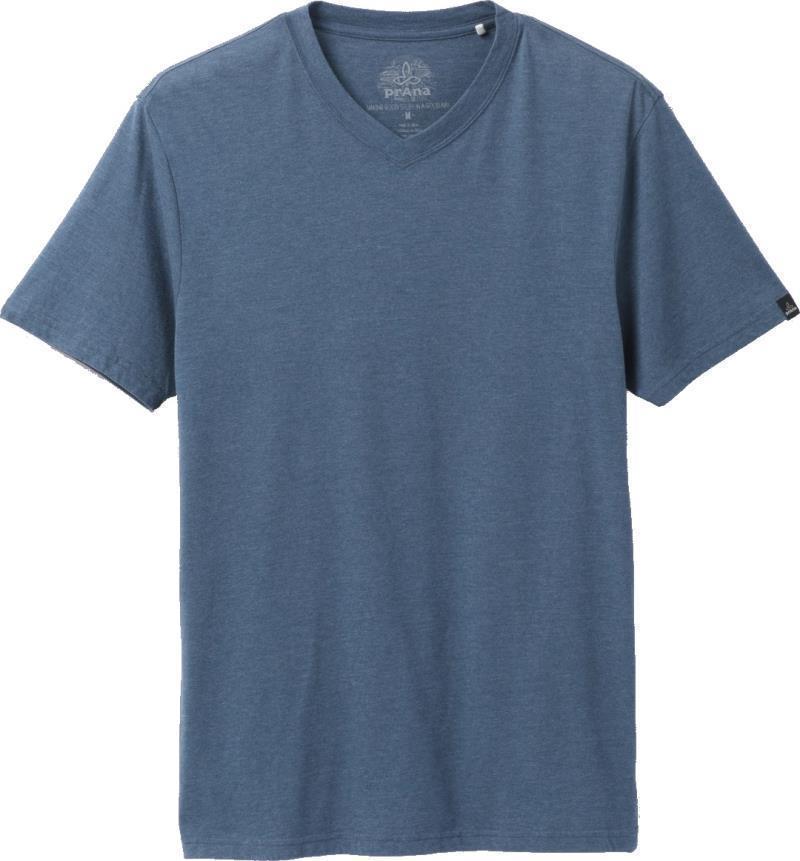 prAna V-Neck SS T-Shirt - Tall - Mens - Denim Heather 1