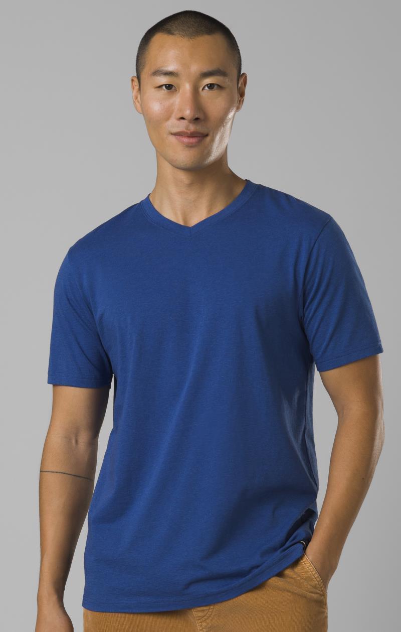 prAna V-Neck SS T-Shirt - Tall - Mens - Rich Sapphire Heather 2