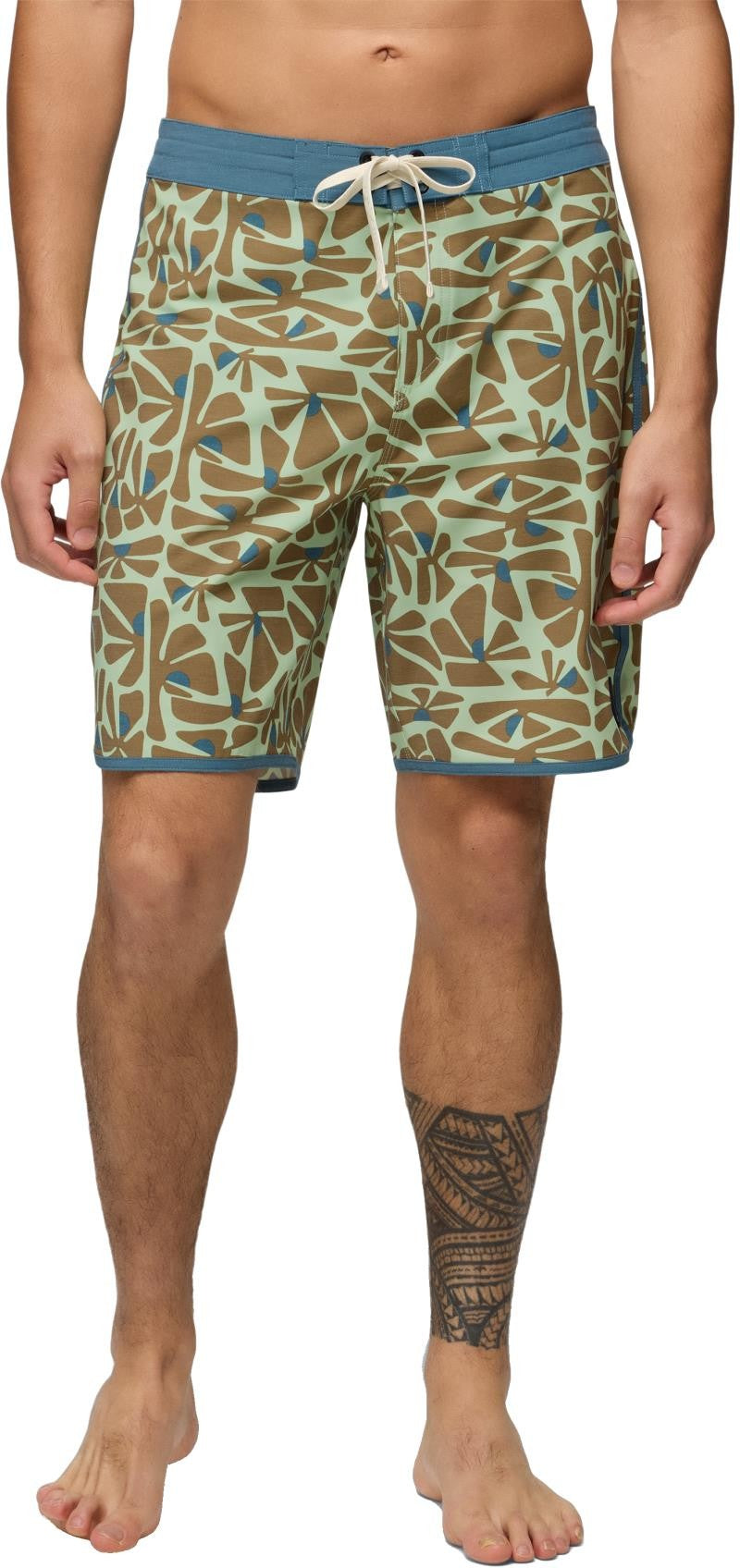 prAna Vintage BoardShorts, 6" Inseam - Mens - bio mint retro bloom 1