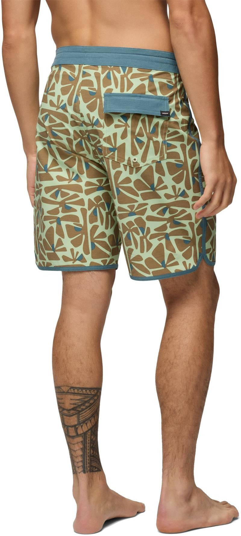 prAna Vintage BoardShorts, 6" Inseam - Mens - bio mint retro bloom 1