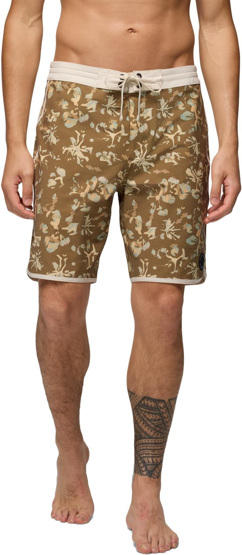 prAna Vintage BoardShorts, 6" Inseam - Mens - retro olive digibloom 1
