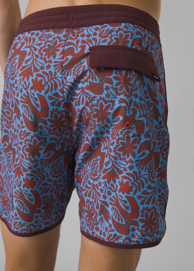 prAna Vintage Boardshorts, 6" Inseam - Mens - Rust Flora Fauna 3
