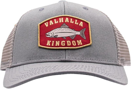 VPO Mesh Trucker Hat - Large and Wide Trout Patch - Concrete 1