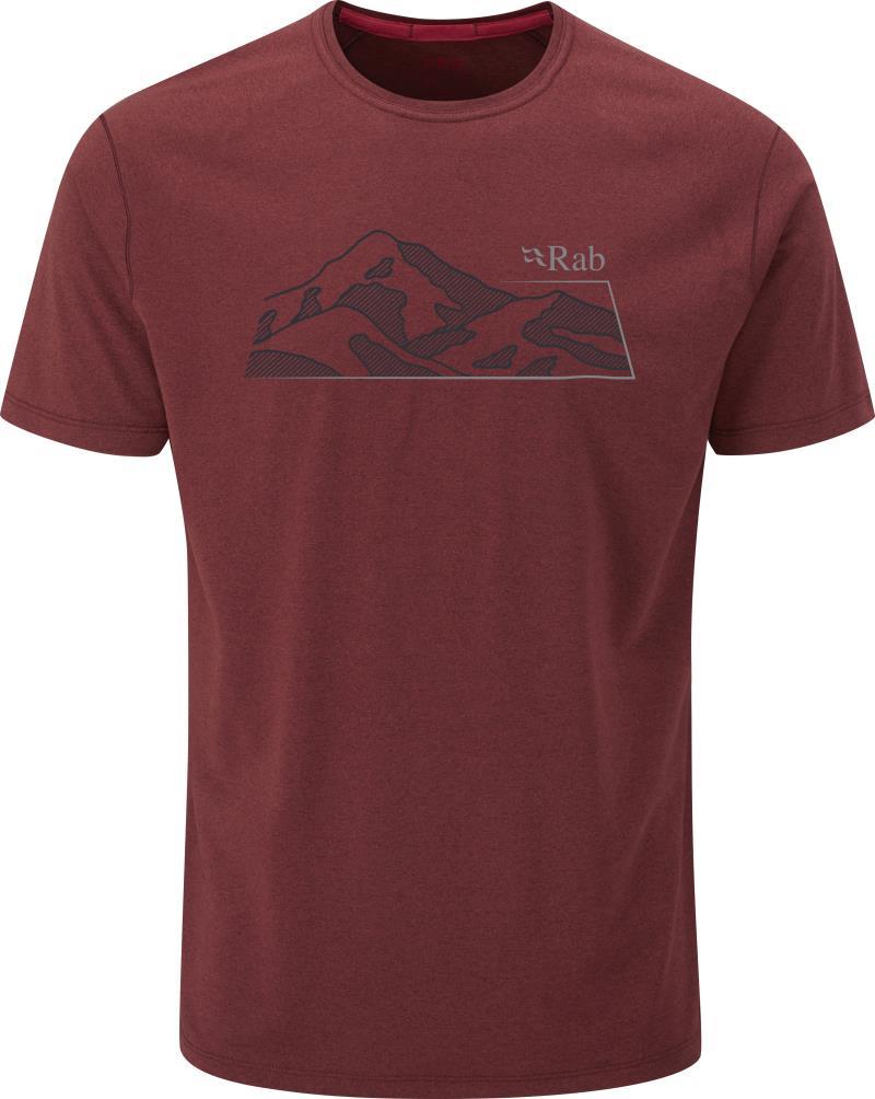 Mantle Mountain Tee - Mens - oxblood red marl 1