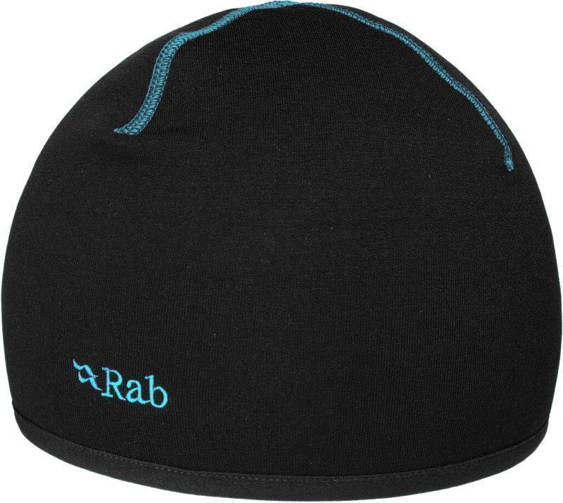 Power Stretch Beanie - Black / Blue Logo 1