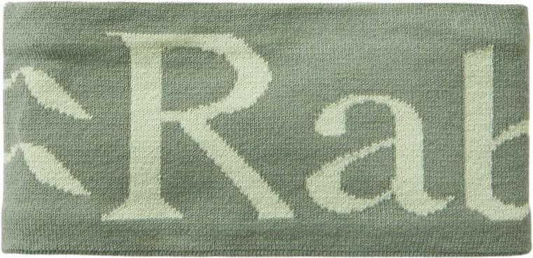 Rab Knitted Logo Headband - dark fig green / fig green 1