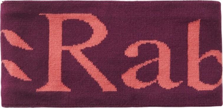 Rab Knitted Logo Headband - mulberry / hibiscus 1