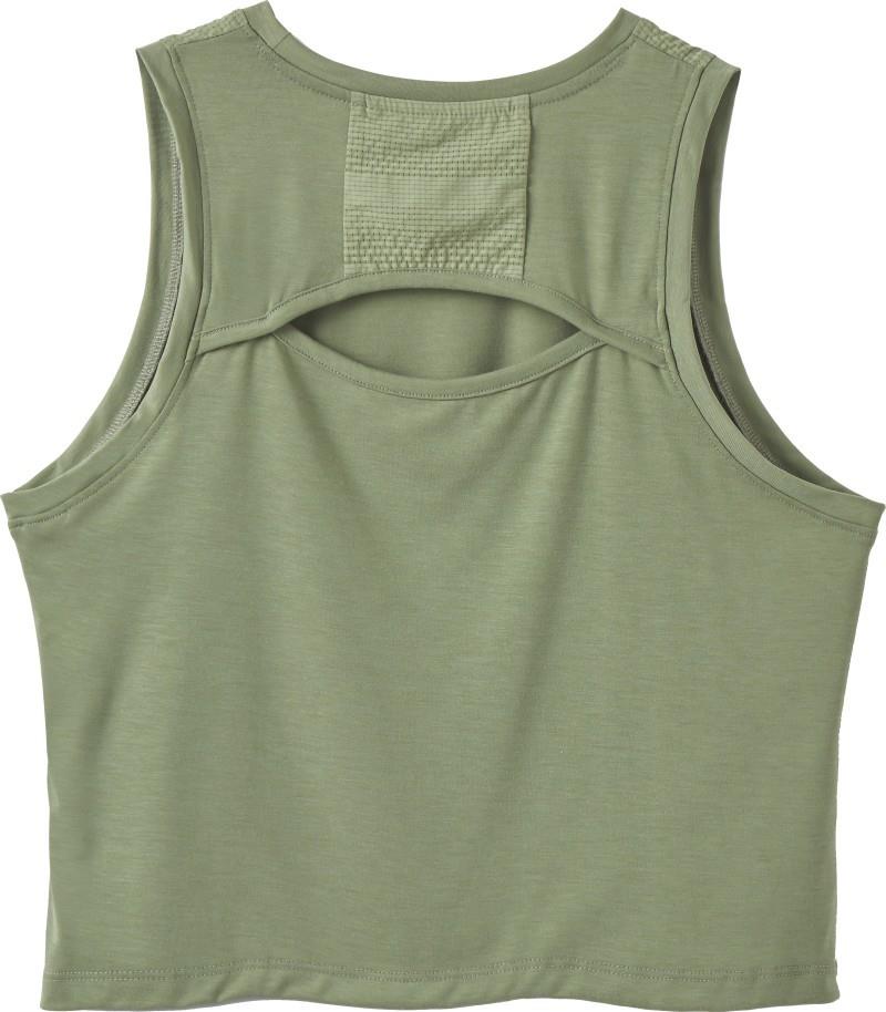 Rivelin Crop Tank - Womens - dark fig green 1
