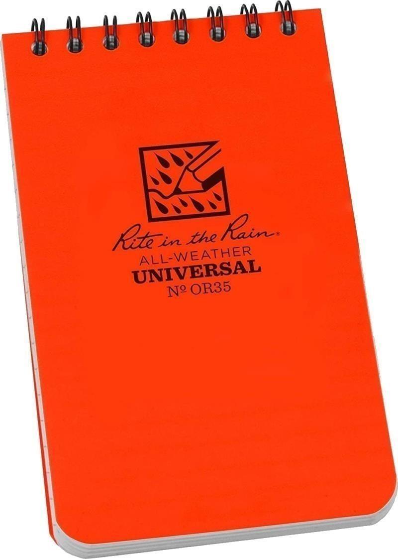 All-Weather Top Spiral Notebook 3x5 - blaze orange 1