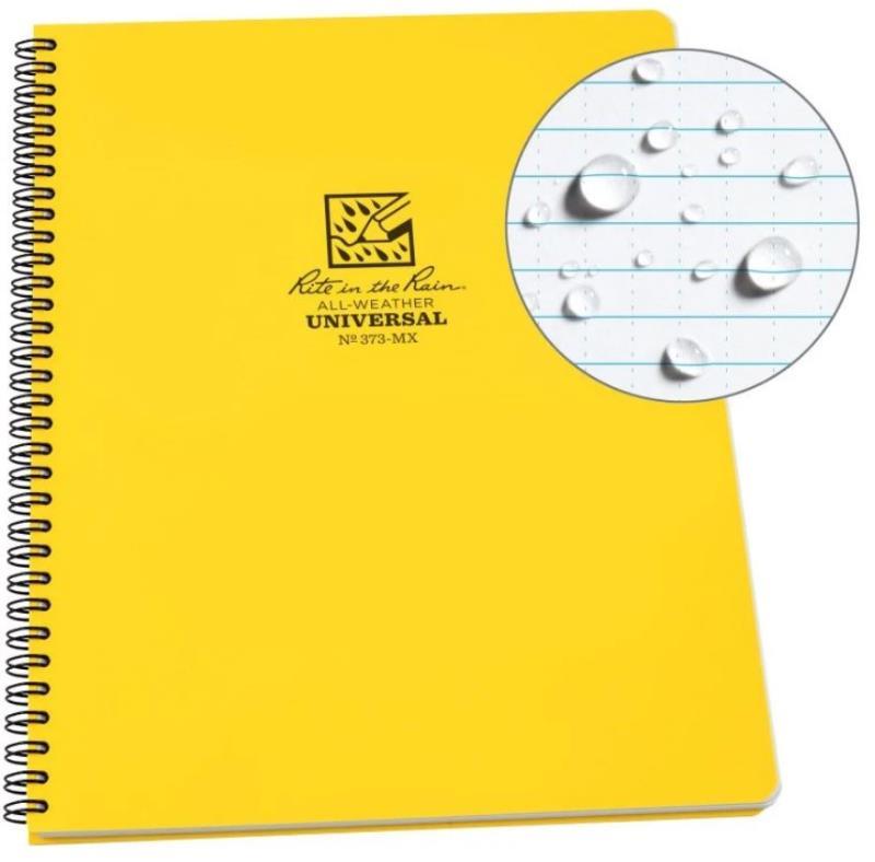 Side Spiral Maxi Notebook - 8.5" x 11", Universal - Yellow 1