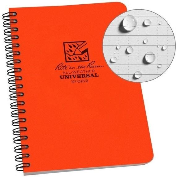 Side Spiral Notebook - 4.875 x 7 - Universal - blaze orange 1