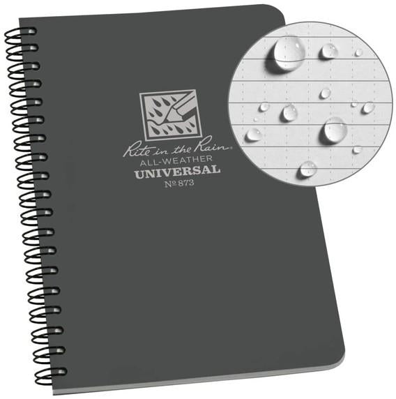 Side Spiral Notebook - 4.875 x 7 - Universal - gray 1
