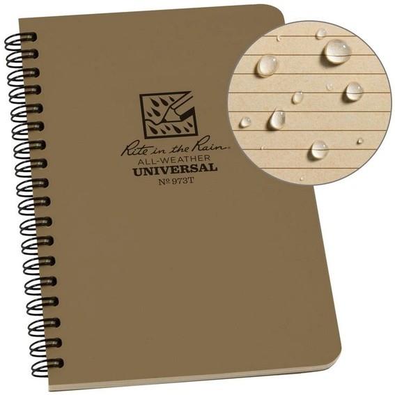 Side Spiral Notebook - 4.875 x 7 - Universal - tan 1