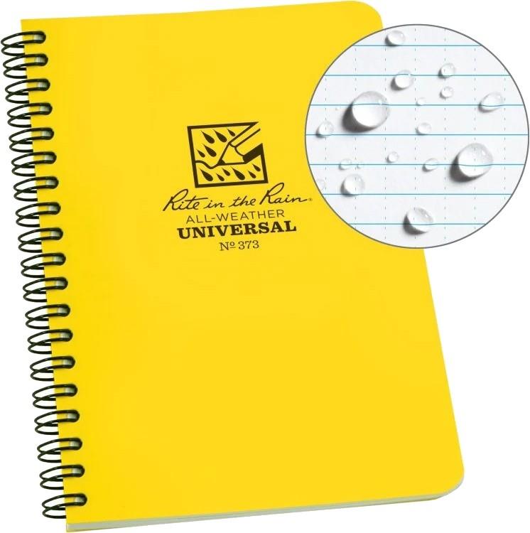 Side Spiral Notebook - 4.875" x 7" - Universal - yellow 1