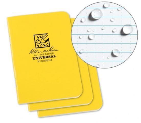 Stapled Mini Notebooks, 3.25" x 4.6" - 3 Pack - Yellow 1