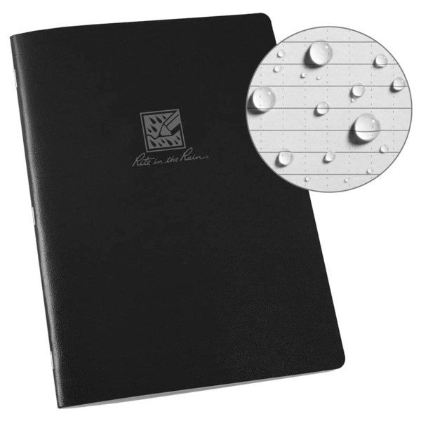 Stapled Notebook -  6.6" x 8.5" - Universal - black 1