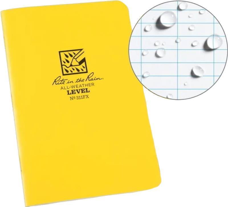 Stapled Notebooks, 4.6" x 7", Level Pattern - Single - Yellow 1