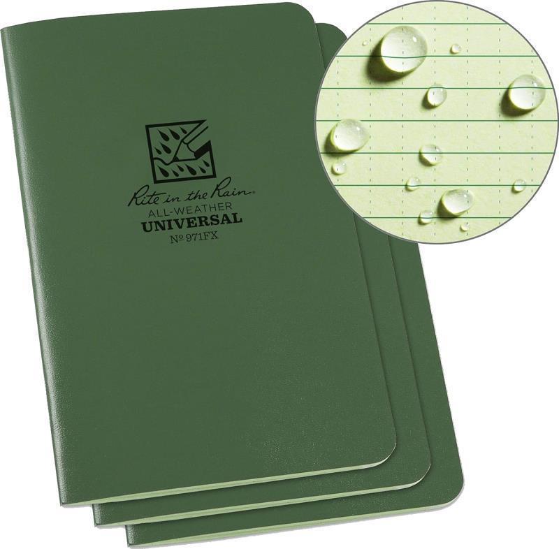 Stapled Notebooks, 4.6" x 7", Universal - 3 Pack - Green 1