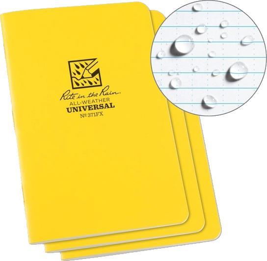 Stapled Notebooks, 4.6" x 7", Universal - 3 Pack - yellow 1