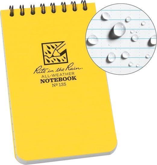 Top Spiral Pocket Notebook - 3 x 5", Universal - Yellow 1