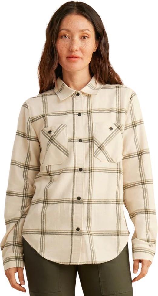 Alpine LS Flannel - Womens - Vintage White 1
