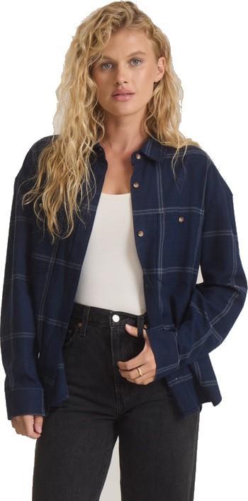 Amberley Light LS Flannel - Womens - deep navy 1