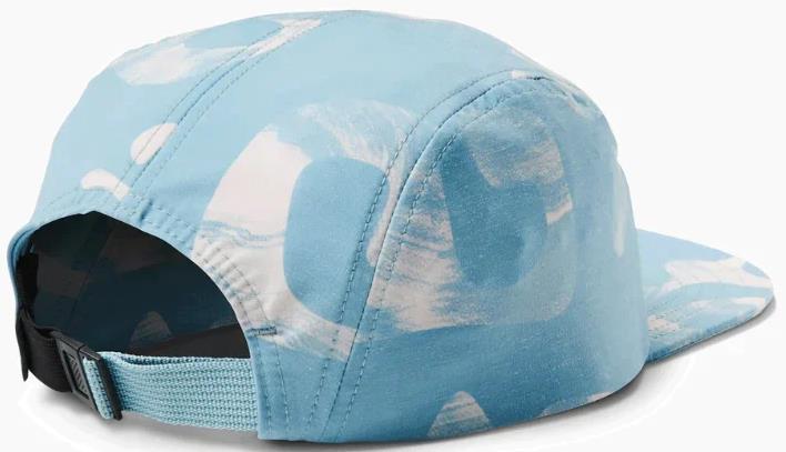 Batik Camper 5 Panel Hat - aqua blue 1