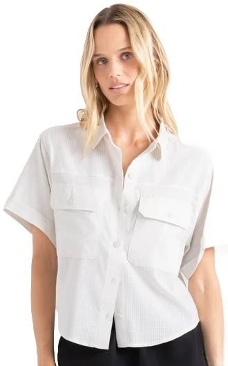 Bless Up Cropped SS Woven - Womens - mist 1