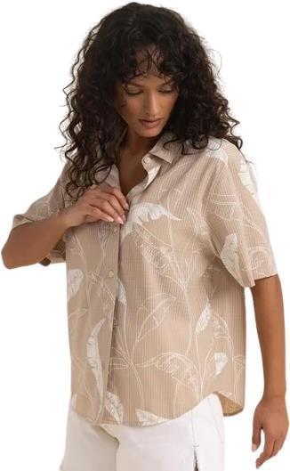 Bless Up Stretch Shirt - Womens - Stone 2