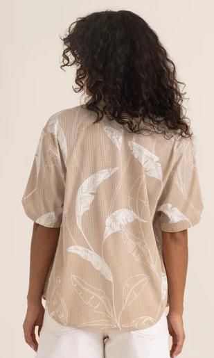 Bless Up Stretch Shirt - Womens - Stone 3