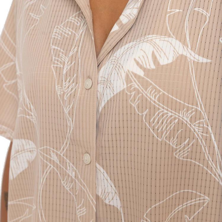 Bless Up Stretch Shirt - Womens - Stone 7