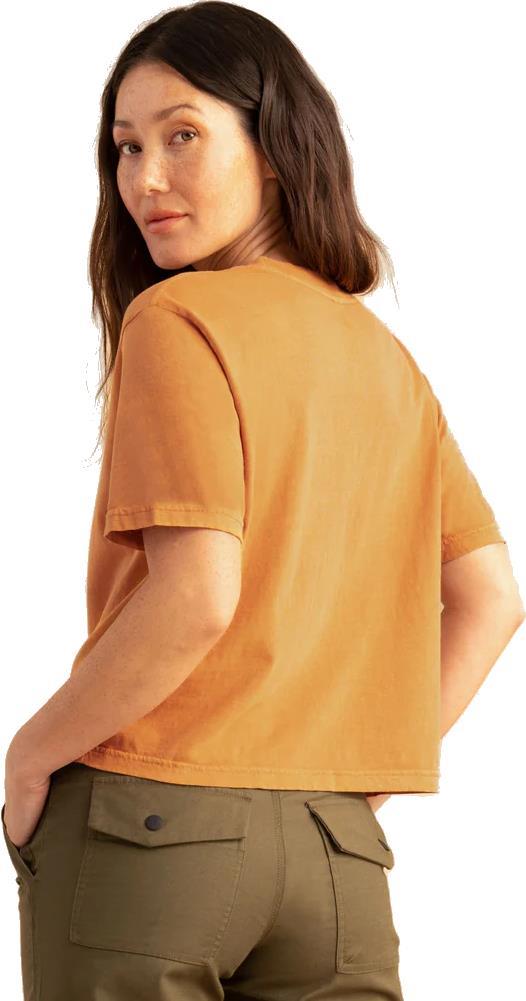 Bloom Boxy Crop Tee - Womens - marigold 1