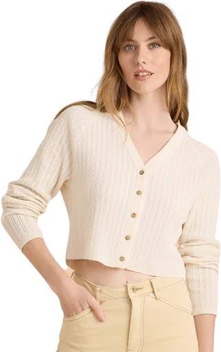 Bluffs Cardigan - Womens - eggshell 1