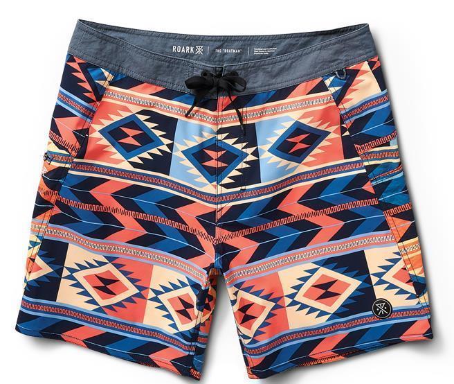 Boatman Boardshorts, 17" Inseam - Mens - fire 1