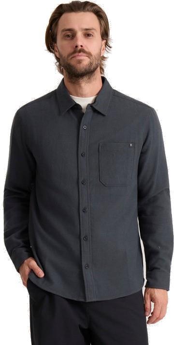 Crossroads LS Flannel - Mens - dark charcoal 1