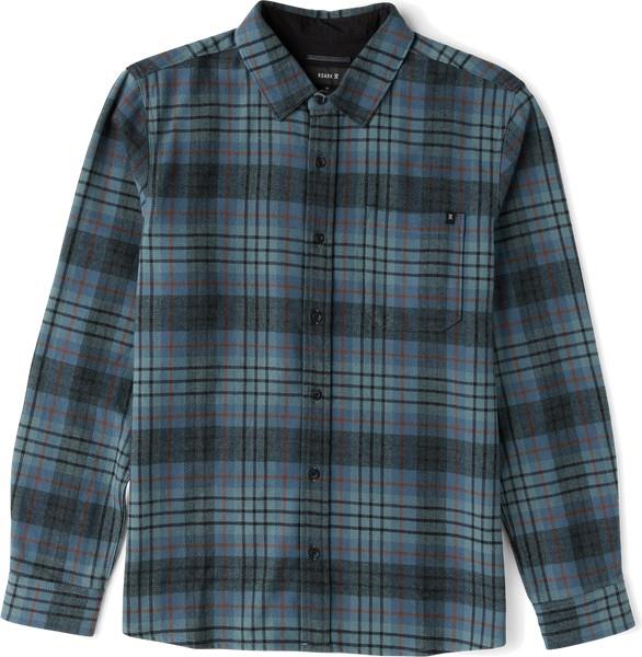 Crossroads LS Flannel - Mens - dark slate 1