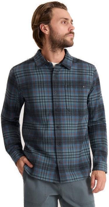 Crossroads LS Flannel - Mens - dark slate 1