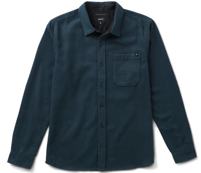 Crossroads LS Flannel - Mens - deep navy herringbone 1