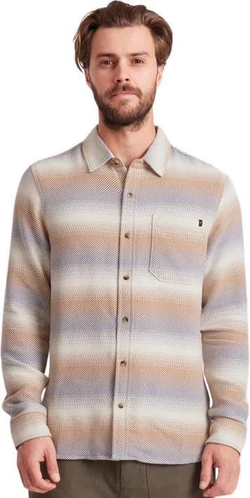 Crossroads LS Flannel - Mens - stripe bone 1