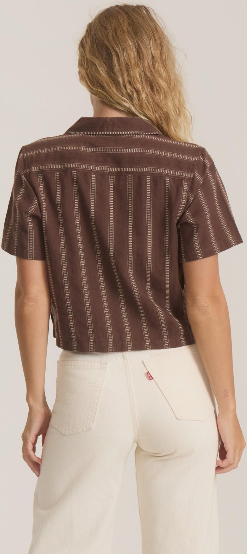 Crosswinds Camp Woven SS - Womens - coco bean 1