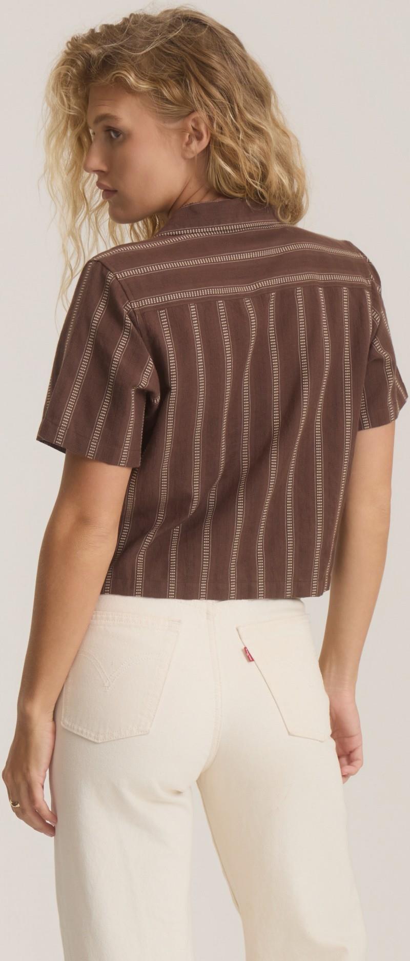 Crosswinds Camp Woven SS - Womens - coco bean 1