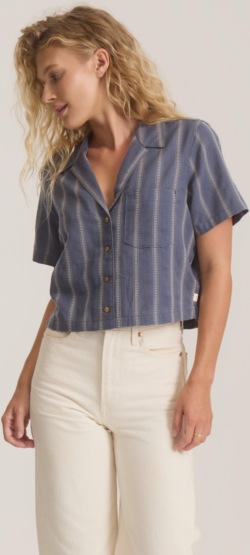 Crosswinds Camp Woven SS - Womens - neptune 1