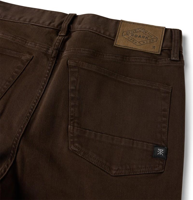 Hwy 128 5-Pocket Broken Twill Jeans - Mens - dark brown 1
