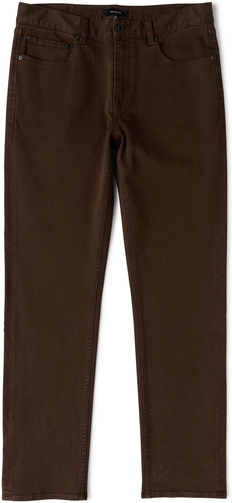 Hwy 128 5-Pocket Broken Twill Jeans - Mens - dark brown 1
