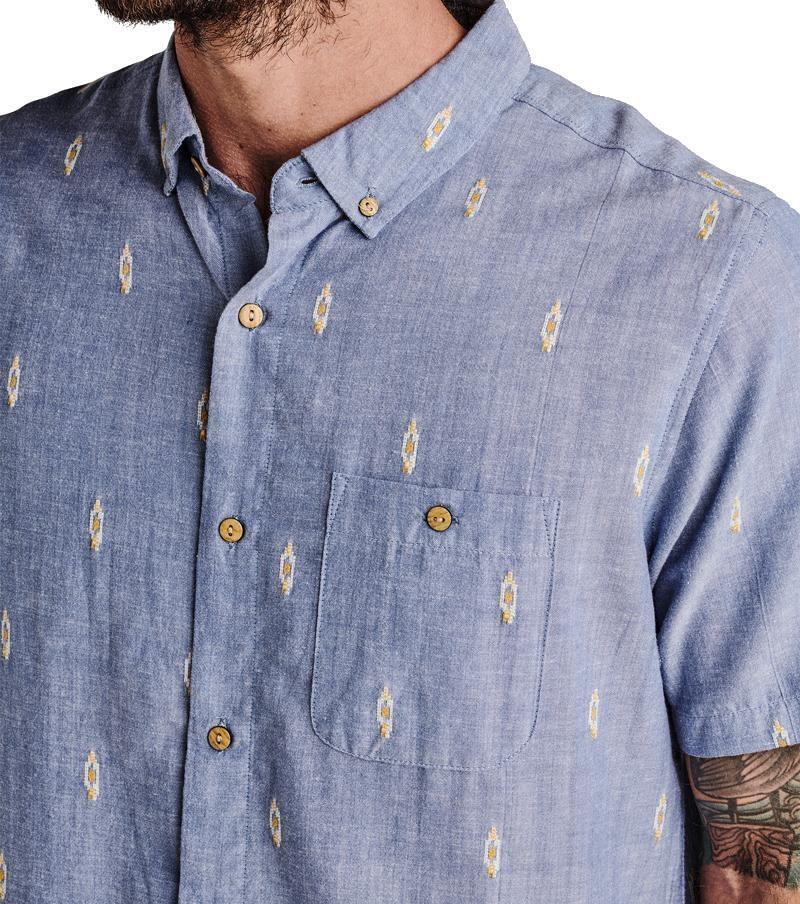 Ikat Dobby Woven - Mens - light blue 1