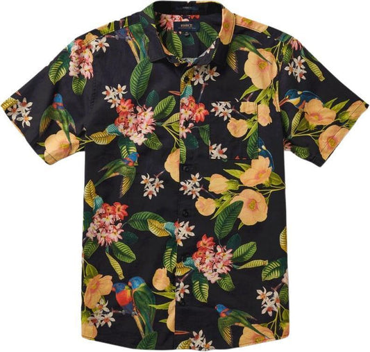 Journey Manu Floral Woven SS - Mens - Black 1
