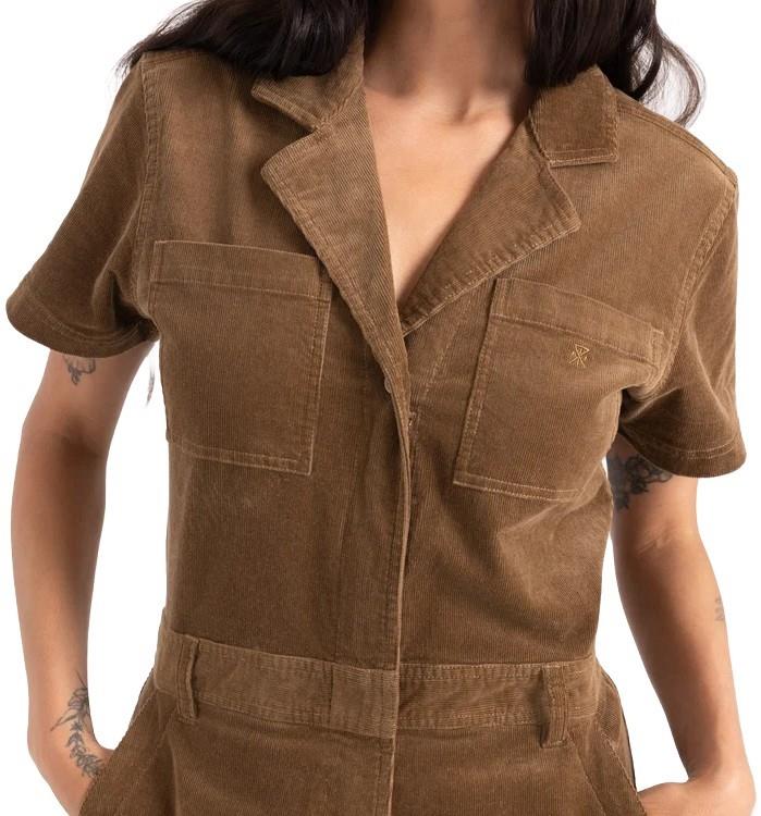 Layover Cord Jumpsuit - Womens - otter 1