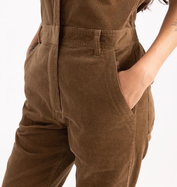 Layover Cord Jumpsuit - Womens - otter 1