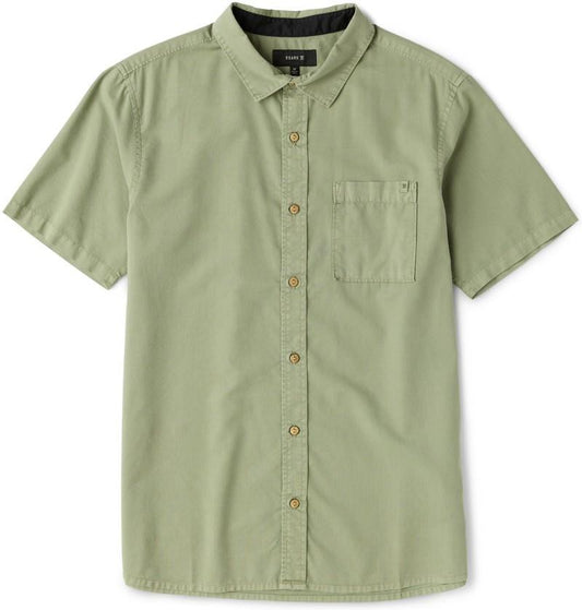 Made To Fade Woven SS - Mens - washed dusty sage 1